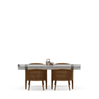 Isometric Table set front 3D render png