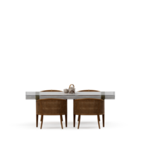 Isometric Table set front 3D render png