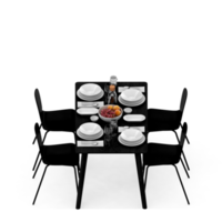 Isometric Table set Perspective 3D render png