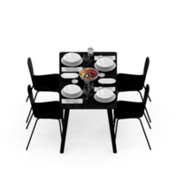 Isometric Table set Perspective 3D render png