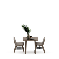 conjunto de mesa isométrica render 3d frontal png