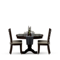 Isometric Table set front 3D render png