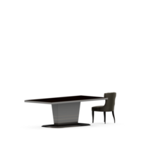 Isometric Table set front 3D render png