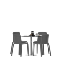 Isometric Table set front 3D render png