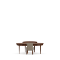 conjunto de mesa isométrica render 3d frontal png