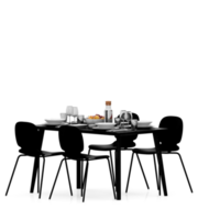 conjunto de mesa isométrica render 3d frontal png