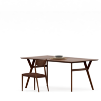 Isometric Table set front 3D render png