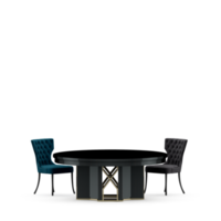 Isometric Table set front 3D render png