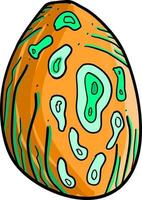 Orange easter egg, illustration, vector on white background