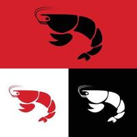 illustration of shrimp lobster logo vector