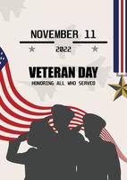 Poster of Veteran day in United Stated America vector