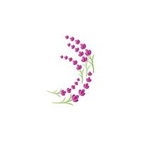 Fresh lavender flower logo vector