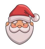 santa claus head vector