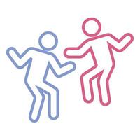 dancing people icon vector