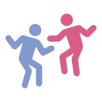 dancing people icon vector