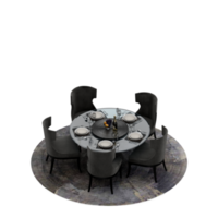 render 3d de mesa isométrica png