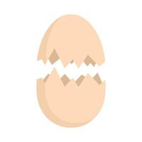 Eggshell icon, flat style vector