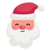 santa claus head vector