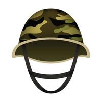 Camo helmet of army mockup, realistic style vector