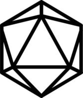 Dice D20 Vector Icon Design