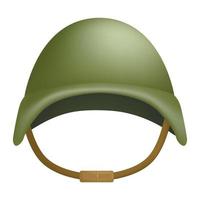 Combat helmet mockup, realistic style vector