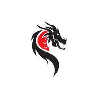 Dragon head icon logo, vector design.