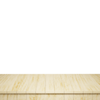 primer plano de la mesa de madera, vista frontal de la parte superior de la mesa de madera render 3d aislado png