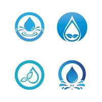 Water drop logo template vector