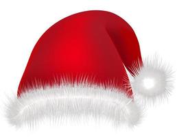 red hat santa claus on white background.christmas holiday mask attire . vector