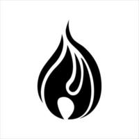 fire set logo. vector set of fire silhouettes with various shapes of burning coals. fire vector pack