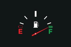 Vector tachometer and fuel gauge vector