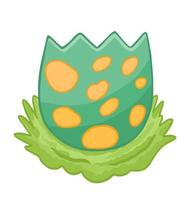 Dino hatched egg vector