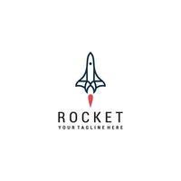 Rocket logo vector icon design template