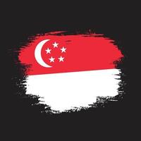 New creative Singapore grunge flag vector