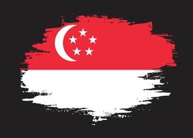 Free brushstroke Singapore flag vector