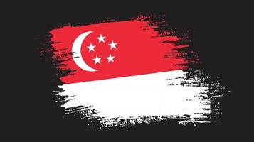 Splatter brush stroke Singapore flag vector