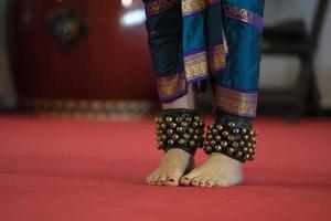 India traditional dance foot detail photo