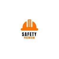 Construction safety helmet logo design vector illustration