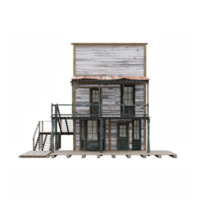 3d Western House isolated png