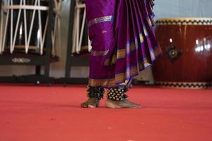 India traditional dance foot detail photo