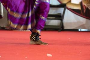 India traditional dance foot detail photo