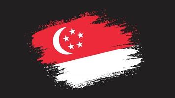 Singapore grungy flag vector