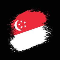 Abstract  Singapore grunge flag vector