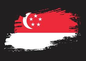 Faded distressed Singapore flag vector