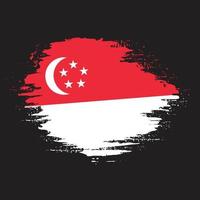 Brush stroke Singapore flag vector for free