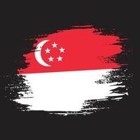 Free brush stroke Singapore flag vector image