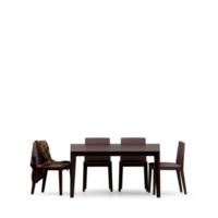 Isometric Table set front 3D render png