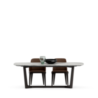 Isometric Table set front 3D render png