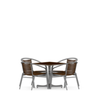 Isometric Table set front 3D render png