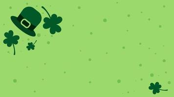 Animated Saint Patrick Day background with copy space area. Suitable for holiday event. video